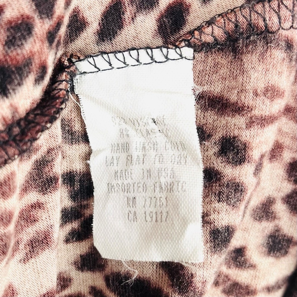 BETSEY‎ JOHNSON Mini Dress P Petite Animal Print Ruffled Tiered Leopard Straps - Picture 4 of 6